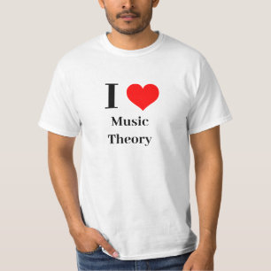 T-shirt Chemise - I heart Music Theory