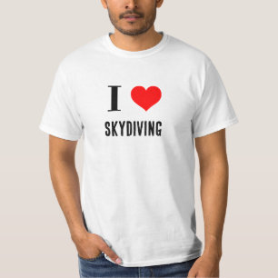 T-shirt Chemise - I Heart skydiving