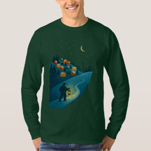 T-shirt Chemise illustration de la promenade aux lanternes