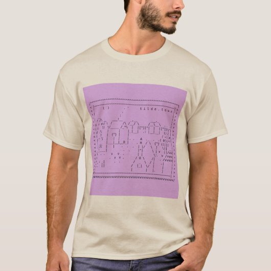 T-shirt chemise inconvenable d'art de tilde.town ASCII (Devant)