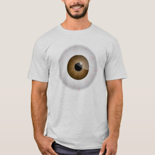 T-shirt Chemise injectée de sang Brown de globe oculaire