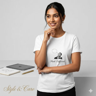 T-shirt Chemise Inspirante Think Different pour Filles ave