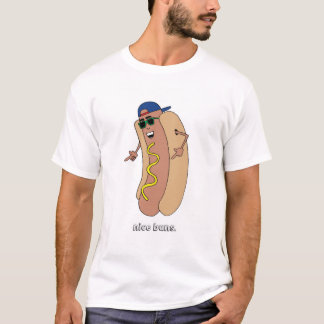 T-shirt Chemise intéressante de hot-dog de petits pains