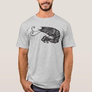 T-shirt Chemise Intriquée Tribale Mandala Crevette Ornée