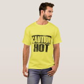 T-shirt Chemise jaune chaude de précaution (Devant entier)