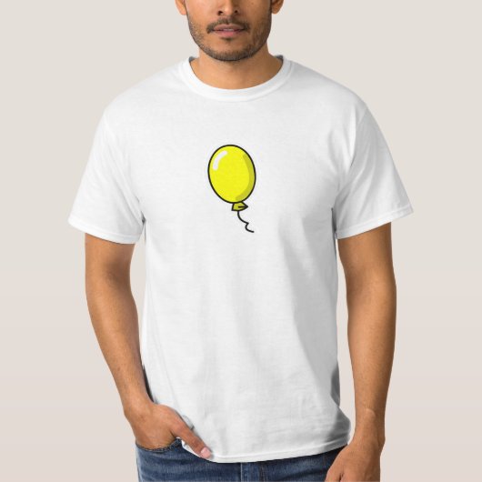 T-shirt Chemise jaune de base de ballon (Devant)