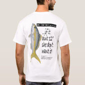 T-shirt chemise jaune de queue (Dos)