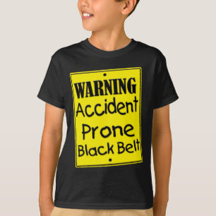 T-shirt Chemise jaune encline d'accidents d'avertissement