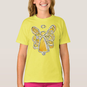 T-shirt Chemise Jaune Guardian Angel Custom Art