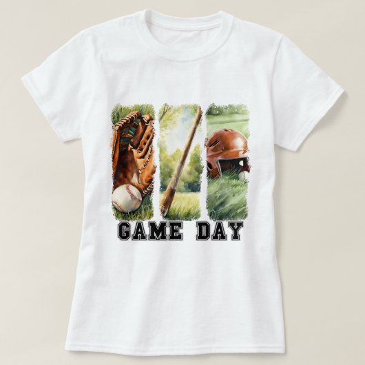 T-shirt Chemise Jour Jeu, Mamans Sport, Maman Baseball Che (Design devant)