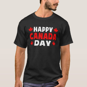 T-shirt Chemise Joyeuse Fête du Canada Mignon Feuille d'Ér