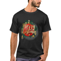 Chemise Joyeux Noël Ornement Rouge Doré | Noir