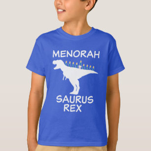 T-shirt Chemise juive de Menorah Saurus Rex Hanoukka drôl