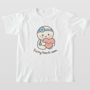 T-shirt Chemise Kawaii Doctor Réparant les Cœurs Bientôt