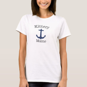 T-shirt Chemise Kittery Maine - Ancre de mer pour femmes