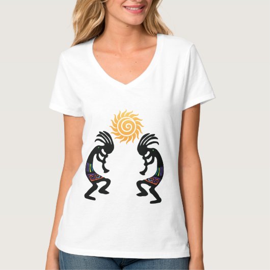 T-shirt Chemise Kokopelli du Sud-Ouest Amérindien (Devant)
