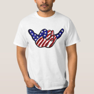 T-shirt Chemise lâche de valeur de coup patriotique