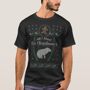 T-shirt Chemise laide de Noël de Capybaras d'animal