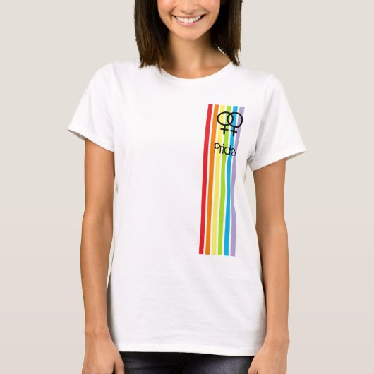 T-shirt Chemise lesbienne de fierté (Devant)