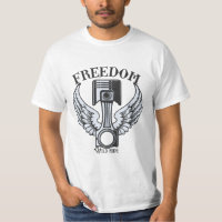 chemise liberté ailes pistons moto vintage