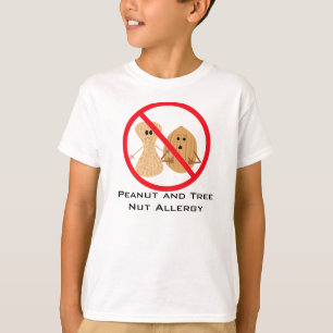 T-shirt Chemise libre d'allergie d'arachide et de noix