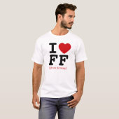 T-shirt Chemise libre de coeur de vendredi (Devant entier)