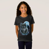 T-Shirt Chemise Loup, Terrain De Chasse Loup Gris, Lune Ic (Devant entier)