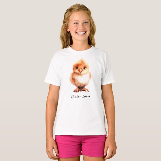 T-shirt Chemise Lover Poulet - Chemise Chicken Mignonne (Devant entier)