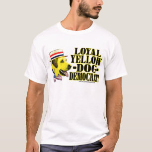 T-shirt Chemise loyale de Démocrate de chien jaune