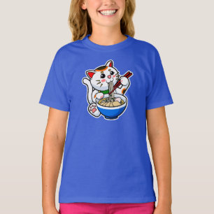 T-shirt Chemise Lucky Cat Ramen Tri-Blend