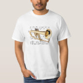 T-shirt Chemise (lumière) - bugle - sélectionnez votre (Devant)