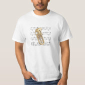 T-shirt Chemise (lumière) - euphonium - sélectionnez votre (Devant)