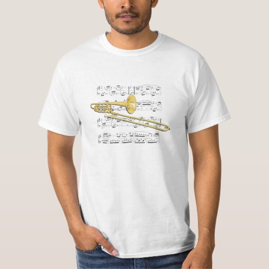 T-shirt Chemise (lumière) - trombone (basse) - (Devant)