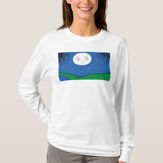 T-shirt Chemise Lune Lune Lune Lune Longue Sleft (Devant)