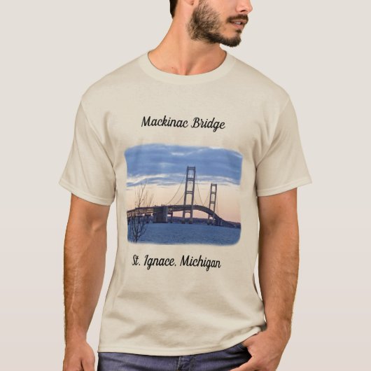 T-shirt Chemise Mackinac Bridge St. Ignace (Devant)