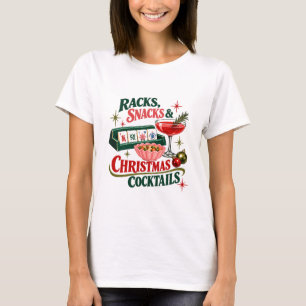 T-shirt Chemise Mahjong Cocktail Racks Snacks Noël