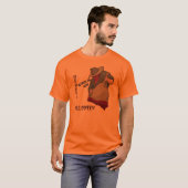 T-shirt Chemise malheureuse d'orange de Halloween (Devant entier)