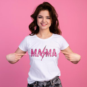 T-shirt Chemise Mama Rocker rose