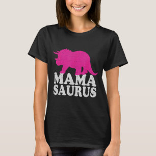 T-shirt Chemise Mamasaurus, maman dinosaure tricératops mi