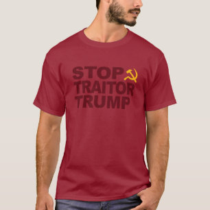 T-shirt Chemise Maroon "Stop Traitor Trump"