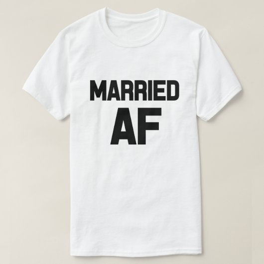 T-shirt Chemise masculine amusante AF mariée (Design devant)