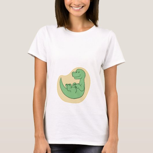 T-shirt Chemise Maternelle Brontosaur bébé (Devant)