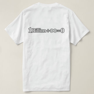 T-shirt Chemise mathématique 1 Milliard ÷ Infini = 0 | Drô