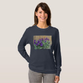 T-shirt Chemise mauve-foncé d'iris (Devant entier)