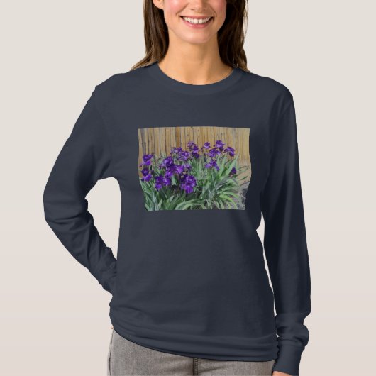 T-shirt Chemise mauve-foncé d'iris (Devant)