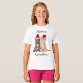 T-shirt Chemise Meowy Christmas Kitten Kids (Devant entier)