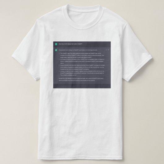 T-shirt Chemise Meta Ironic ChatGPT (Design devant)