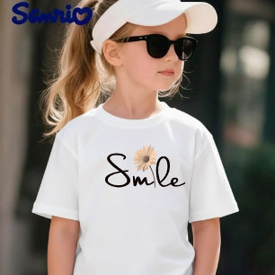 T-shirt Chemise mignonne avec un sourire écrit à la main e