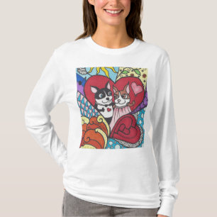 T-shirt chemise mignonne de coeur de Boston Terrier