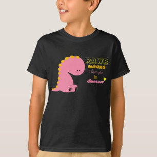 T-shirt chemise mignonne de rawr de dinosaure